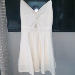 White Twist Front Romper